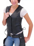 100% Ehtne Lambanaha Nahk N&ouml;&ouml;biga Vest L&auml;&auml;ne Vest Mantel Klassikaline Must Naiste 3XL must