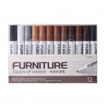 12 tk/komplekti parandav marker, professionaalne 12 v&auml;rvi puidust m&ouml;&ouml;bel, p&otilde;rand, lauakapp, voodipostid, plaadid, kriimustused, parandamine, katvad v&auml;rvipliiatsid Sets