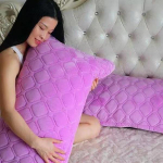 Kristall-sametist padjap&uuml;&uuml;r Tepitud paksendatud soe seemisnahast flanell l&uuml;hike pl&uuml;&uuml;s s&uuml;gis-talvine padjap&uuml;&uuml;r