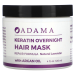 Zion Health, adama, Keratin Overnight Hair Mask, Natural Lavender, 4 fl oz (120 ml) black