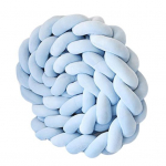 Dekoratiivne padi &uuml;mberringi kaitseb voodite ja diivani k&uuml;lgi ja nurki Pehme PP puuvillane t&auml;idis Kolme kiuduga punutisega v&otilde;revoodi punutud tarvik sinine