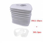 6001/6002/6004 Kassettkarp 5N11 Puuvillafiltrite Komplektid 3m 6200/7502/6800 Tolmu Gaasimask Respiraator Keemiline V&auml;rvimine Pihustamine