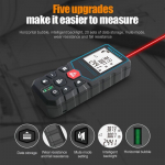 MILESEEY X5 Laserm&otilde;&otilde;dulint 40M Laserkaugusm&otilde;&otilde;tur K&otilde;rge t&auml;psus Rullik Mitu m&otilde;&otilde;tmisfunktsiooni Elektrooniline joonlaud 60M