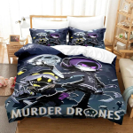M&otilde;rjudroonid Voodipesukomplekt &Uuml;heinimese Twin T&auml;ism&otilde;&otilde;dus Queen King Suuruses Voodikomplekt T&auml;iskasvanud Laste Magamistuba Tekikottide Komplektid 3D Prindiga Anime 70x133cm 2pcs gray