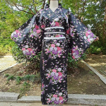 Jaapani traditsiooniline daamide pidulik yukata kimonokost&uuml;&uuml;m anime cosplay ja lavapildi tegemiseks Streamer Cherry Blossom One Size must