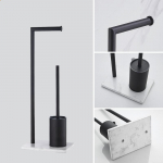 must tualettpintsli ja tualettpaberi hoidikuga Kerge luksus Marmorist tualettpaberi hoidik tualettpintsli 2-in-1 Roostevaba teras