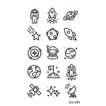 Veekindlad t&auml;toveeringu kleebised: V&auml;rsked uued stiilid ja kohandatavad komplektid 105*60mm