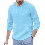 Meeste kottis puuvillased linasest kapuutsiga taskud, pikkade varrukatega retro T-s&auml;rgid, topid L