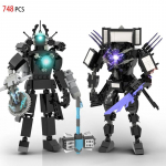 Moc Skibidi WC Action Figuurid ehitusklotsid, Camerman Titan Speakerman Valvemees TVMan poisid klotsid M&auml;nguasjad Lastele Kingitus