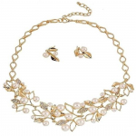 18k kullaga kaetud p&auml;rlikee komplekt Ehtekomplekt fantaasiak&otilde;rvar&otilde;ngastega t&uuml;drukutele naistele