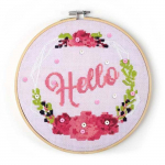 Kit Tambour &agrave; Broder - Sir&egrave;ne - Bois - Couleur Bois - Artisanat - DIY