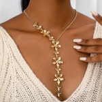 Moodne rippuv kaelakee naiste ehete jaoks kuld