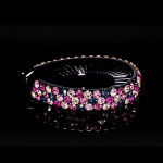 Elegantne naiste Bling Rhinestone Bun juuksen&otilde;el Twist juukseklambriga stiilitarvikud sinine