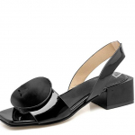 Mustad Valged Sandaalid Naiste Kingad Suvised Slip-On Kontori Daamide Kingad Kohandatud Lakknahast Sandaalid Naistele 34 must