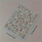 1 leht Roosi k&uuml;&uuml;nekleeps Lille k&uuml;&uuml;nemaalingute kleepsud Roosi isekleepuvad dekaalid K&uuml;&uuml;nedekoratsioon DIY k&uuml;&uuml;nemaalingute tarvikud 1pc