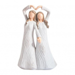 K&auml;sitsi maalitud &otilde;de kujuke Parimad s&otilde;brad Vaigust kuju skulptuur Kodukontori raamaturiiul T&ouml;&ouml;laua kaunistus Ornament S&otilde;pruse kingituse t&auml;histamine valge