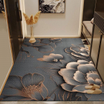 Libisemiskindlad, mustust h&uuml;lgavad PVC sissep&auml;&auml;sumatid - pesuvabad ja vastupidavad vaibad majapidamistele 60x90 cm