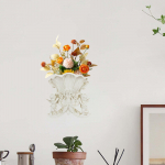 Angel Vase Wall Sculpture for Floral Display in Living Area Beige