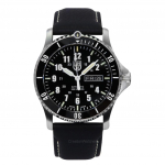 Luminox Sport Timer Nahkrihm Sinine sihver Automaatne Sukeldujakell XS.0921 200M Meeste k&auml;ekell must