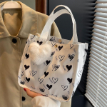 Large Capacity Canvas Bag for Women In Summer Fashion One-shoulder Tote Bag Senior Sense Student Going Out To Carry Tutor Bag