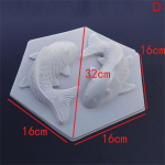 1 tk loomingulisi koi-karpkala silikoonist koogivormid 3D seebi valmistamise vormid isetegemise k&uuml;psetamisvahendid D