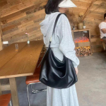 Kevadine kandekott, naiste lihtne mood, reisikott Tide pehme minimalistlik Crossbody kott must