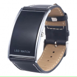 Kella Unisex Mehed Naised Mood Originaal LED Valgus Digitaalne Ristk&uuml;likukujuline K&auml;ekell Kuup&auml;eva N&auml;idik Kell Elu Veekindel Roostevaba Teras PU Nahkrihm x1