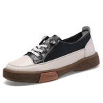 Spordijalatsid Naiste naturaalsest ehtsast nahast lamedad vabaajajalatsid Naiste balletikingad, paelad, valged, pehme tallaga tossud, naiste jalatsid 35 must