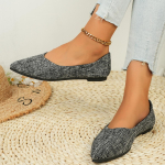 Naiste terava ninaga madalad kingad &uuml;hev&auml;rvilised kootud pealtlibistatavad naiste kingad vabaaja hingavad baleriinad naiste madalad kingad mokassiinid naised 36 aprikoosi