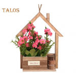 Puidust seinale istutusaedik kunstlilledega potis kunstlilled kodu seinakaunistused kunstpottitaimed aia, terrassi, elutoa, magamistoa kaunistamiseks A