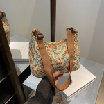 Vintage lilleprindiga suure mahutavusega &otilde;lakott reguleeritava rihmaga, stiilne naiste segav&auml;rviline nailonist &otilde;lakott 23x9.5x21cm