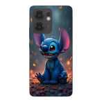 Coque de t&eacute;l&eacute;phone - Maniacase - Oppo Reno 13F - Stitch mignon - 3D art - Silicone noir