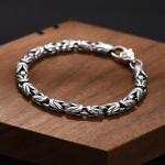 Uus Moodne ja Mitmek&uuml;lgne Rahumustriga K&auml;ev&otilde;ru Meestele, Retro ja K&otilde;rgekvaliteediline Meeste K&auml;sitsi Valmistatud Ehted 21CM