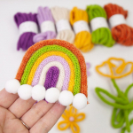 6 Pieces Knitted Yarn Bulky yarns Crocheting Projects Elastic Arts with 2 Large Eye Neddle, Roll A