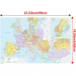 Inglise kaardid-Euroopa kaardid-Marsruudikaardid,Raamimata,&Otilde;ppeplakat kodu, kontori, klassiruumi jaoks,Reisi-/&otilde;ppematerjalid 59*42cm