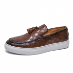 Kvaliteetsed Itaalia Jalan&otilde;ud Meestele Mokassiinid Vabaaja Meeste Kingad Luksuslik Nahast Slip-on Briti Stiilis Pehmed Kingad Mokassiinid Suurus 47 48 38 pruun