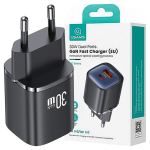Usams Ład. Siec. Cc254 30W Ganusb-C/Usb-A Fast Charging Hc Series Czarny/Black Cc254Tc01