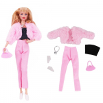 4 tk/komplekt Karusnahast vest + Kleit/Vabaaja r&otilde;ivad 30 cm 11,8-tollise nuku riiete aksessuaarid Pl&uuml;&uuml;sjakk Kuulsus, Lapse kingitus