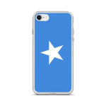 Coque iPhone 8 - PIXELFORMA - Drapeau de la Somalie - Silikoonist supp - Protection compl&egrave;te - Bleu