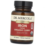 Raud mahep&auml;ritusega karrist, Iron From Organic Curry, Dr. Mercola 30tab (71387022) 30tab