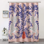 William Morris Du&scaron;ikardin, Roheline Du&scaron;ikardinakomplekt Vannituppa Raske Kanga Dekoratiivne Vannikardin Pestav Kardin W180xH240cm