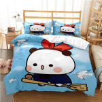 Armas Bubu Dudu multikas karu panda tekikate Kawaii voodipesukomplektid pehme tekikate ja padjap&uuml;&uuml;rid &uuml;he-/kahekohalised/kuninganna/kuninga poisid EU single(135x200cm)
