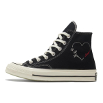 Converse Chuck 70 Chuck Taylor All Star Hi S&uuml;dame ja Kirjade Prindiga Vintage K&otilde;rged L&otilde;uendkingad Unisex Must 35 gray