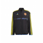 Adidas Manchester United Jalgpall Spordikrae lukuga jakk Meeste &Uuml;ler&otilde;ivad Must GR3871 XS