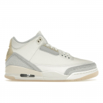 Air Jordan 3 Retro SE Craft Ivory Unisex Tossud Valge Hall-Mist Kreemjas FJ9479-100 44.5