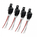 ACROPIX Autokaitse Relee L&uuml;liti Toiteallikas Juhtmestikuga JD-2912 4 Pin DC 40A Must 4tk