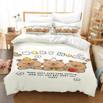 Kapibara Tekikott Komplekt Tekk Voodipesu 3D Laste Voodipesu Komplekt 3-osaline King Suurus 135X200cm
