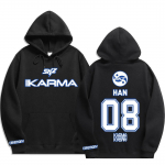 Vanaaegse graafikaga tr&uuml;kk Stray Kids kapuutsiga pusa naistele meestele vabaaja hiphop t&auml;navariided pikkade varrukatega fliisist pullover unisex dressipluusid M