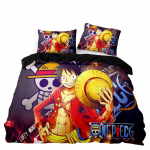 ONE PIECES Voodipesukomplekt Apinakas Ruffy Tekikate 3D-tr&uuml;kiga Tekikate Padjap&uuml;&uuml;r Lastele Poistele Teismelistele Kingitus Magamistoa Kaunistus 135x200cm-2pcs