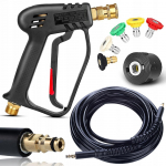 Rosfix Komplekt K&auml;rcher K2&ndash;K7 Pesuritele &ndash; Survepesuri P&uuml;stol 5 Otsikuga + 10 m Voolik CLICK/CLICK | Kuni 160 Bar | Paindlik, Kiire Paigaldus